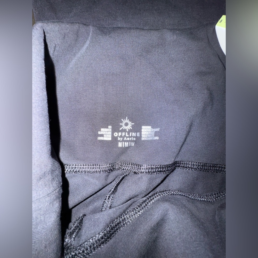 Aerie Offline NWT Charcoal Flared Fold Over Yoga Pants - Picture 4 of 7